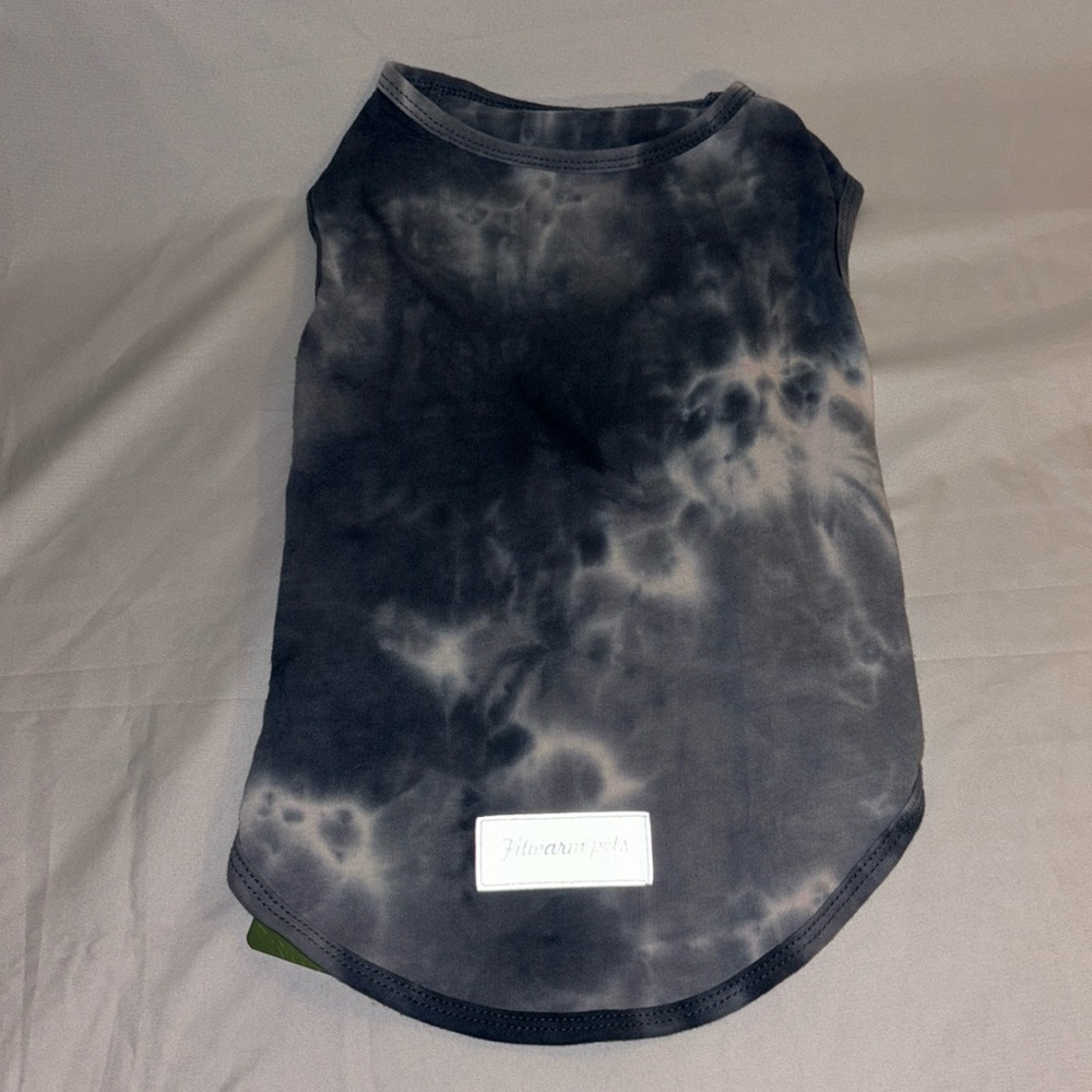 Fitwarm Pets NWT Blue & White Tie Dyed Dog Tee Large